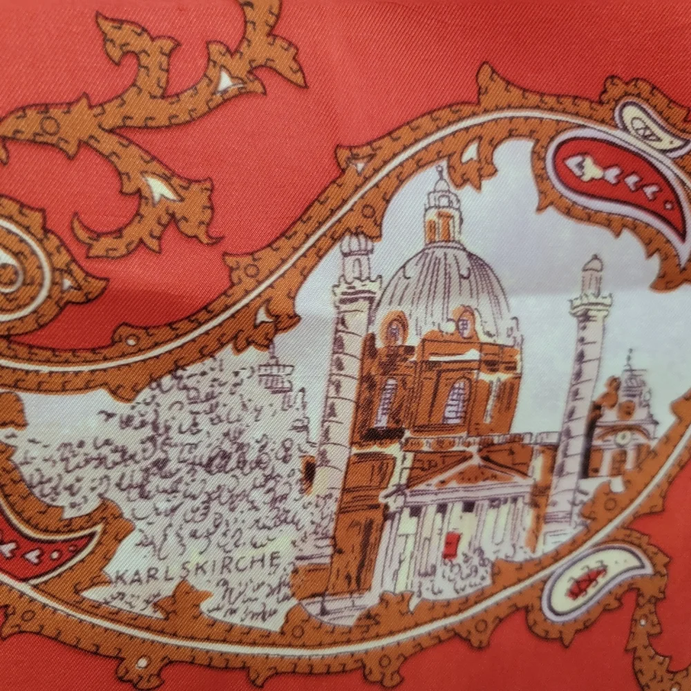 Silk scarf, paisley Vienna